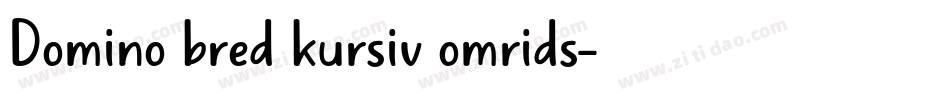 Domino bred kursiv omrids字体转换